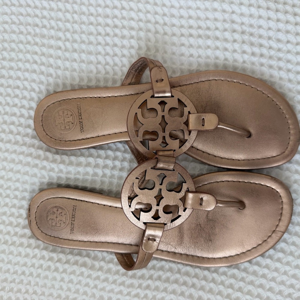 Tory Burch Metallic Bronze Sandals